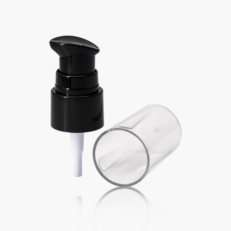 China 20/410 24/410 black Smooth Serum Spray Pump Cream Treatment Pump For Cosmetic Packaging Bottle 