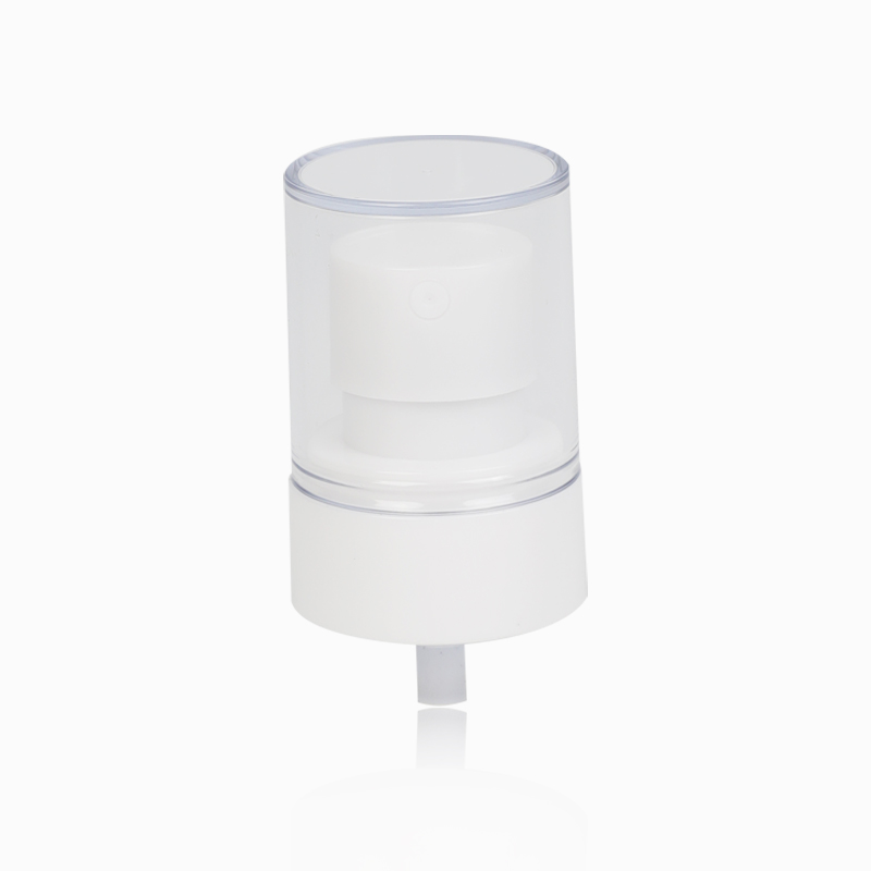 Plastic PET transparent bottle with plastic cream pump 